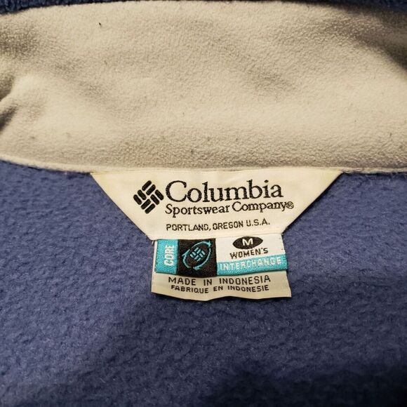 Columbia Fleece Jacket Women's Medium Basique Blue Full Zip - Picture 7 of 7